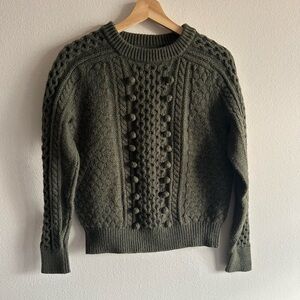 J. Crew Olive Green Knit Sweater